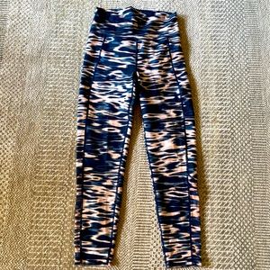 Sweaty Betty super sculpt leggings navy tan print small